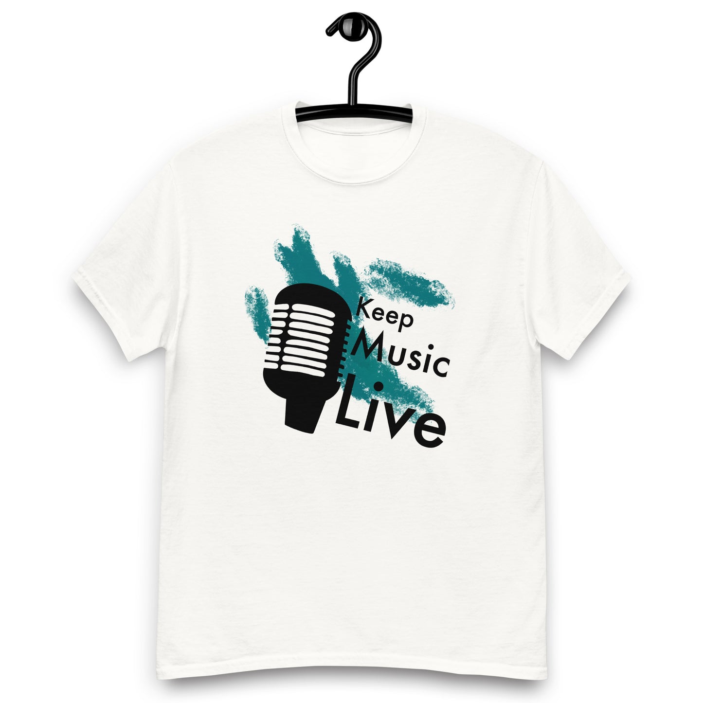 Keep music alive unisex tee in white